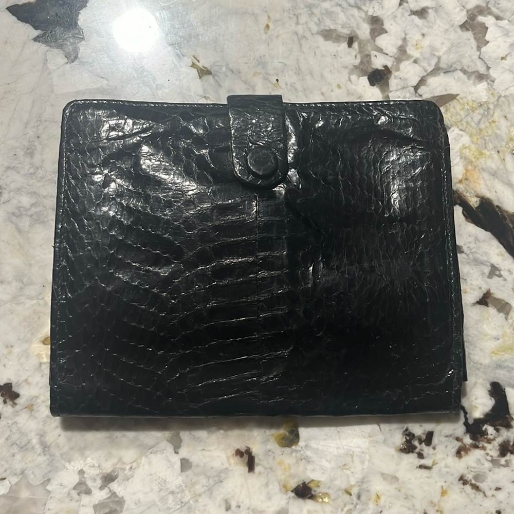 A.W. Thompson genuine snake skin wallet